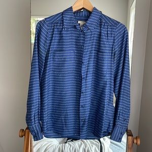 Jcrew size 0. 100% silk button up